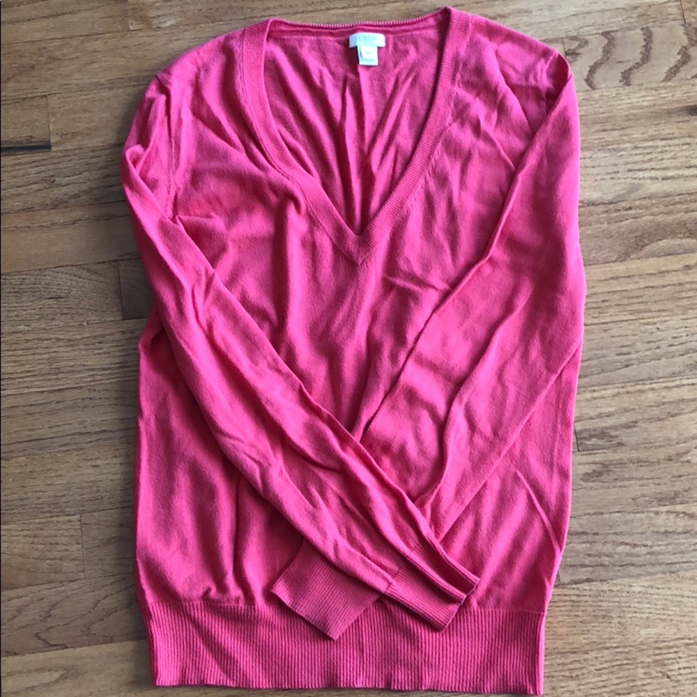 Pink V Neck Sweater